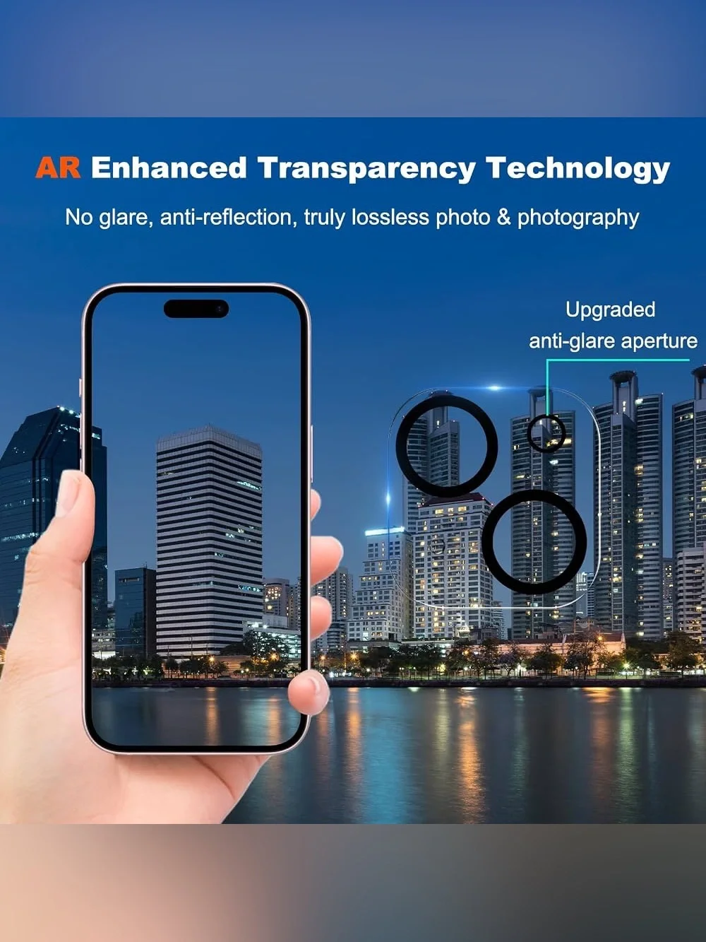 [3 Pack] Camera Lens Protector for iPhone 15/15 Plus